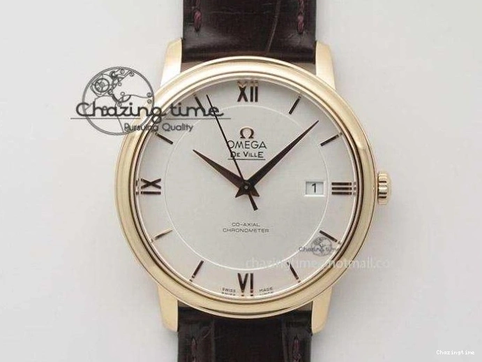 0107 De Ville Prestige Real Power Reserve SS TW 1:1 Best Edition White Dial RG Markers On Leather Strap A Thermal 8089
